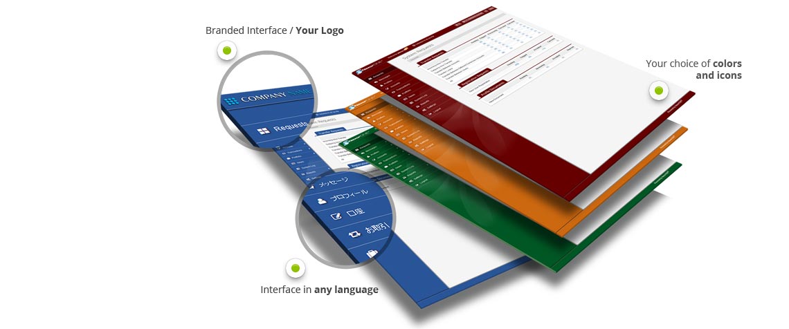 NexorOne®, Fully Customizable Branding, Multi-Language Capable, Colors and Icons adaptable