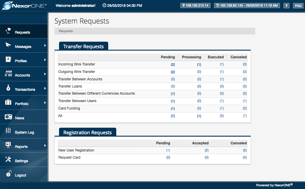 Under the 'Registration Requests' title ... Find 'New User Registration' and click the Pending  number