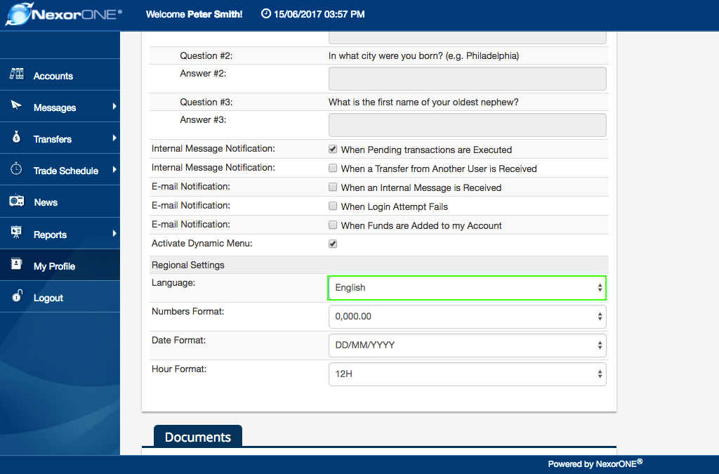 ... Find 'Regional Settings' in Language and select